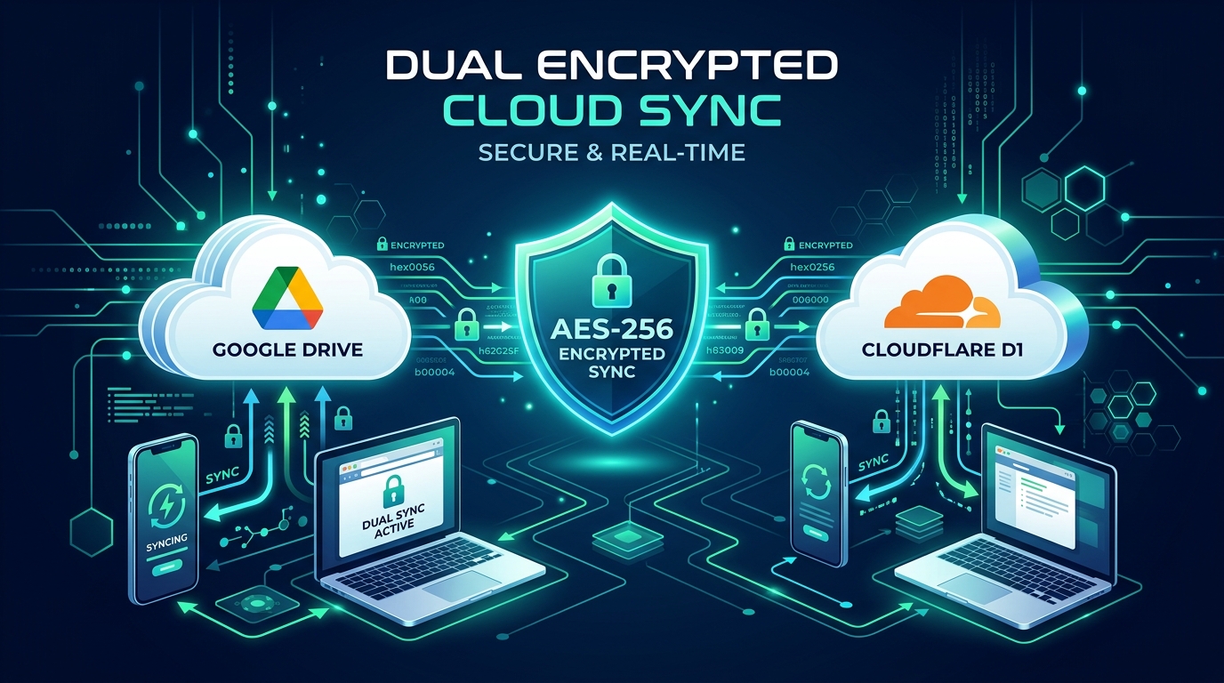Dual Encrypted Cloud Sync: Google Drive & 123ToDo Zero-Knowledge Engine