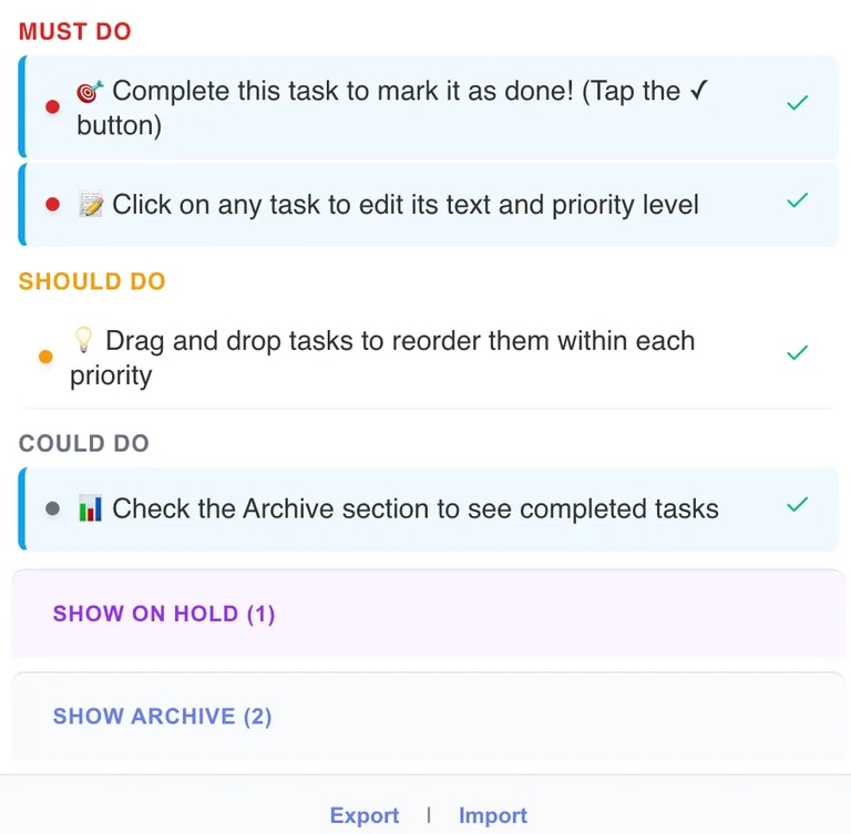 123 ToDo app screenshot showing modern task management and priorities